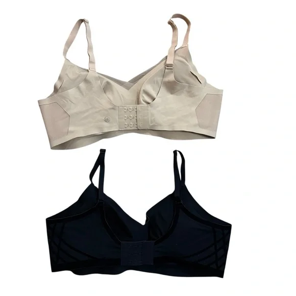 Honeylove CrossOver And Silhouette Bra Lot Of 2 Wire Free Sand Black Size XL